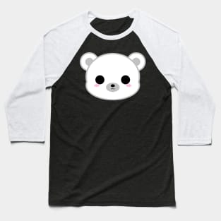 Cute White Bear Baseball T-Shirt